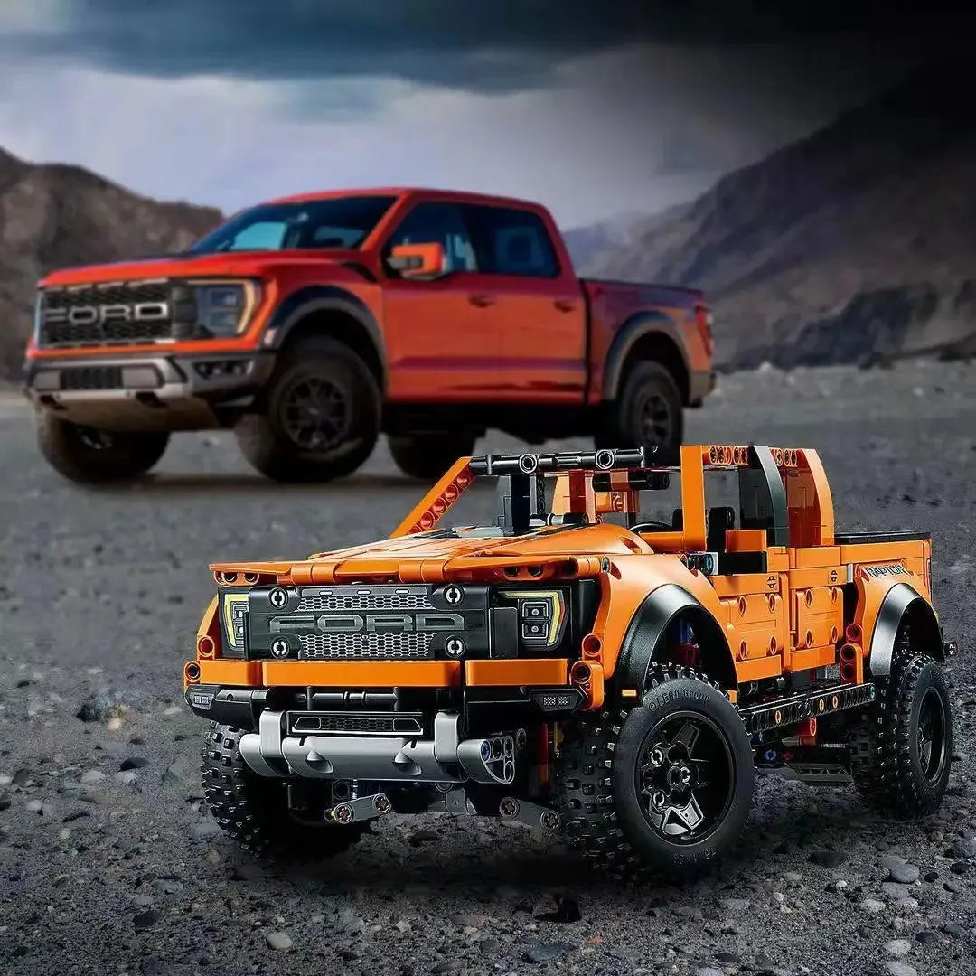 (68% OFF) Ford Raptor F-150 com mecânica real e um Motor V6 com pistões que se movimentam (1379 peças)