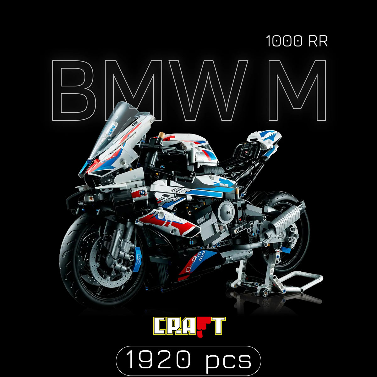 (76% OFF) BMW M 1000 RR de 45 centímetros de comprimento e 27 cm de altura (1920 peças)