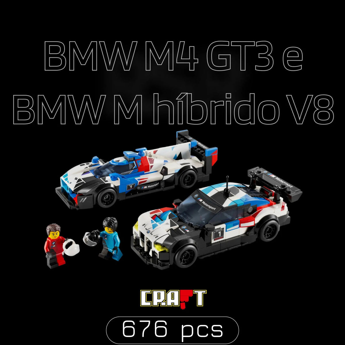 BMW M4 GT3 + BMW M Híbrido V8 (676 pçs)