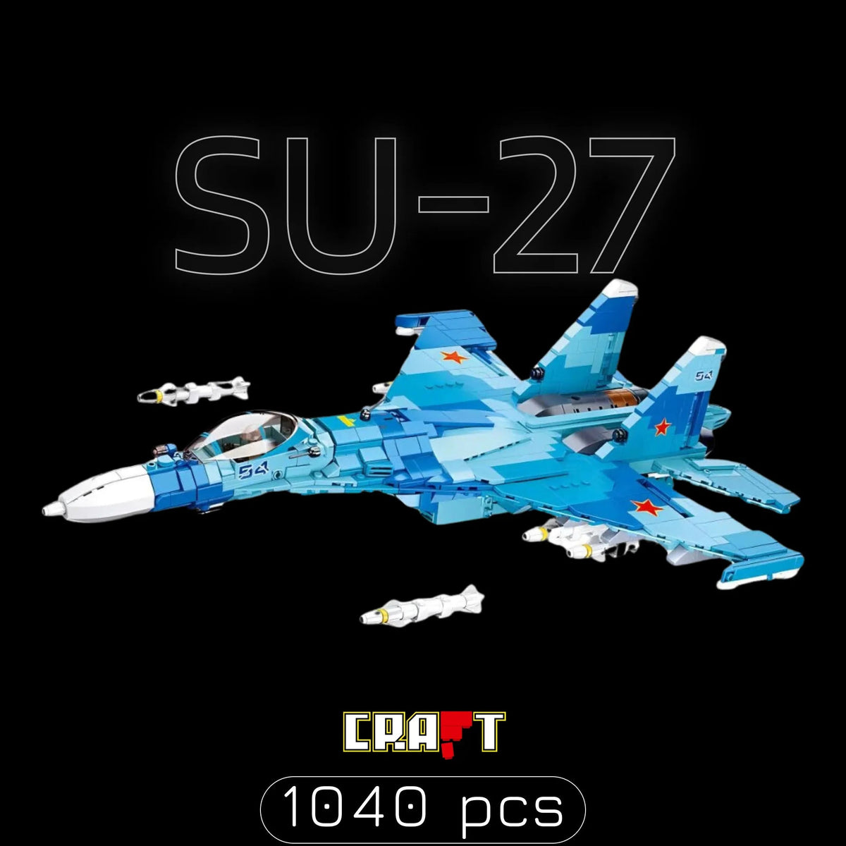 Caça SU-27 - 2 em 1 (1040 peças)