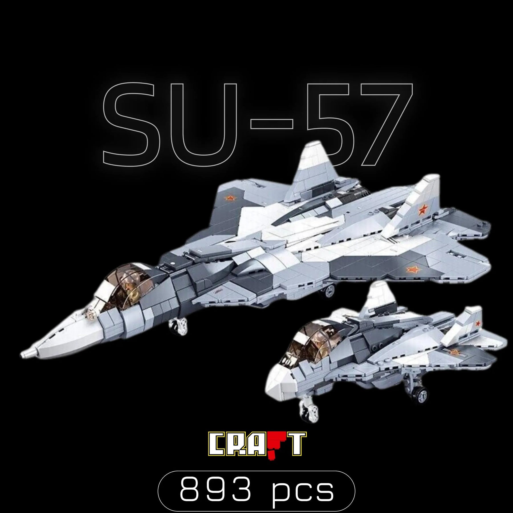 Caça SU-57 - 2 em 1 (893 peças)