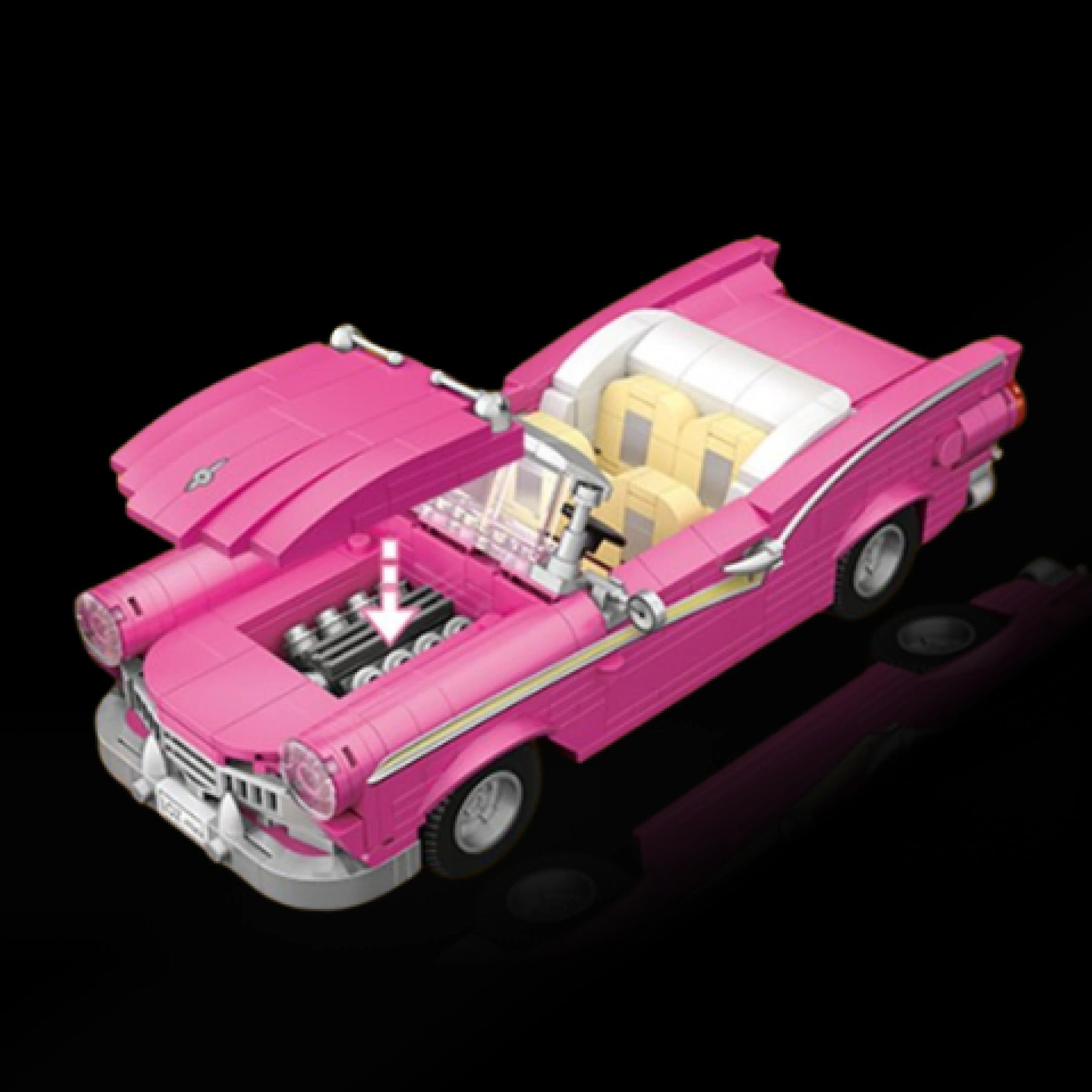 Corvette Rosa da Barbie (560 micro-peças)