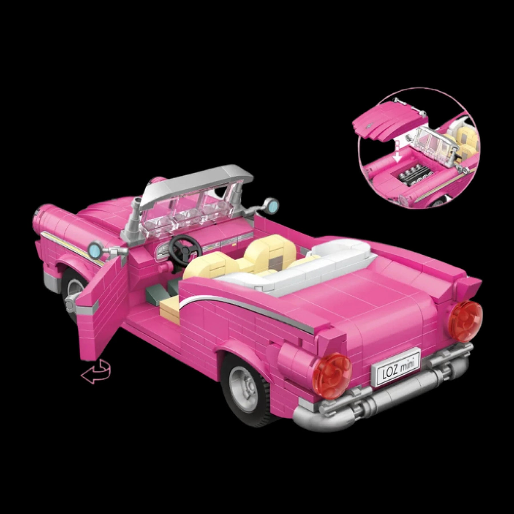 Corvette Rosa da Barbie (560 micro-peças)