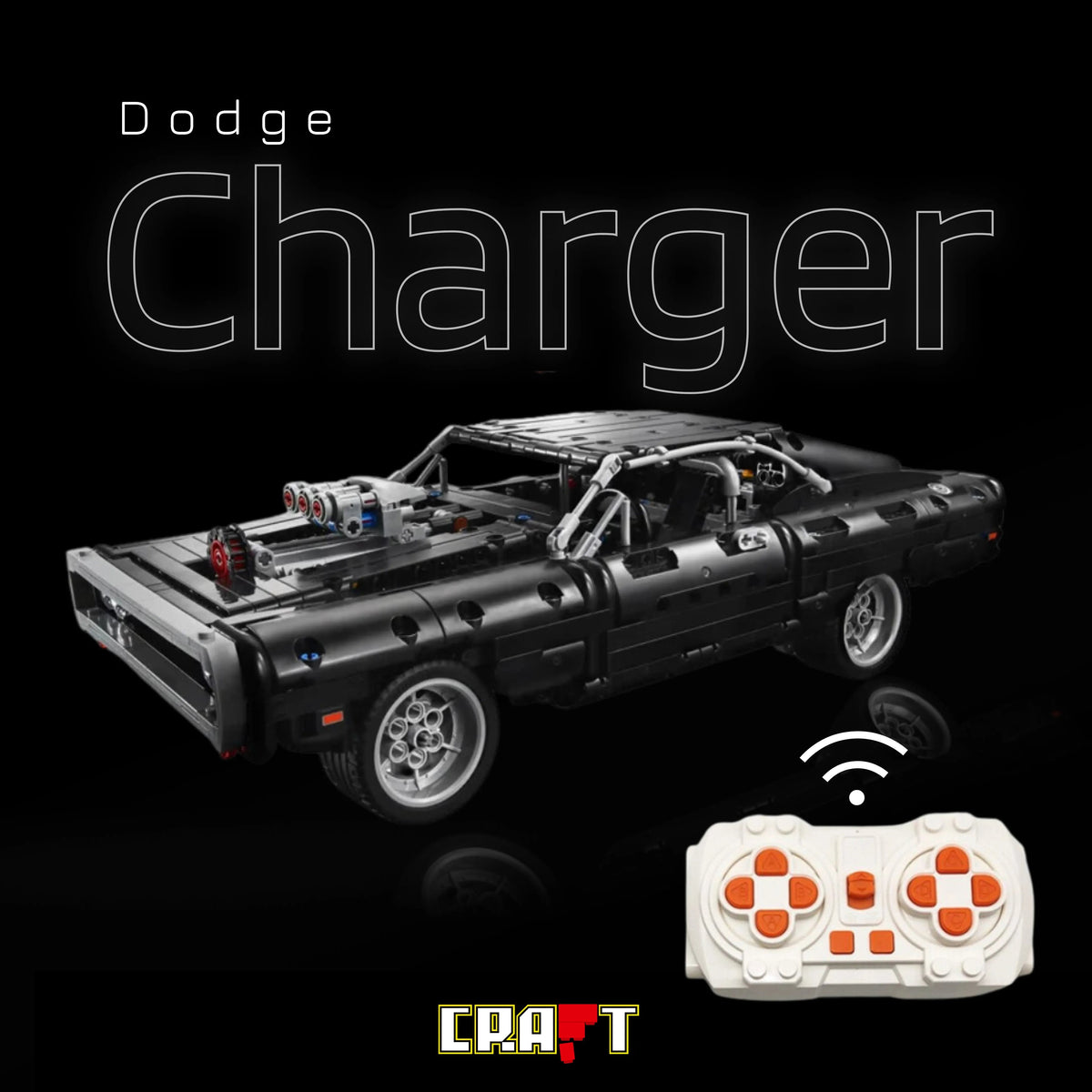 Dodge Charger 1970 de Velozes e Furiosos (1077 peças)