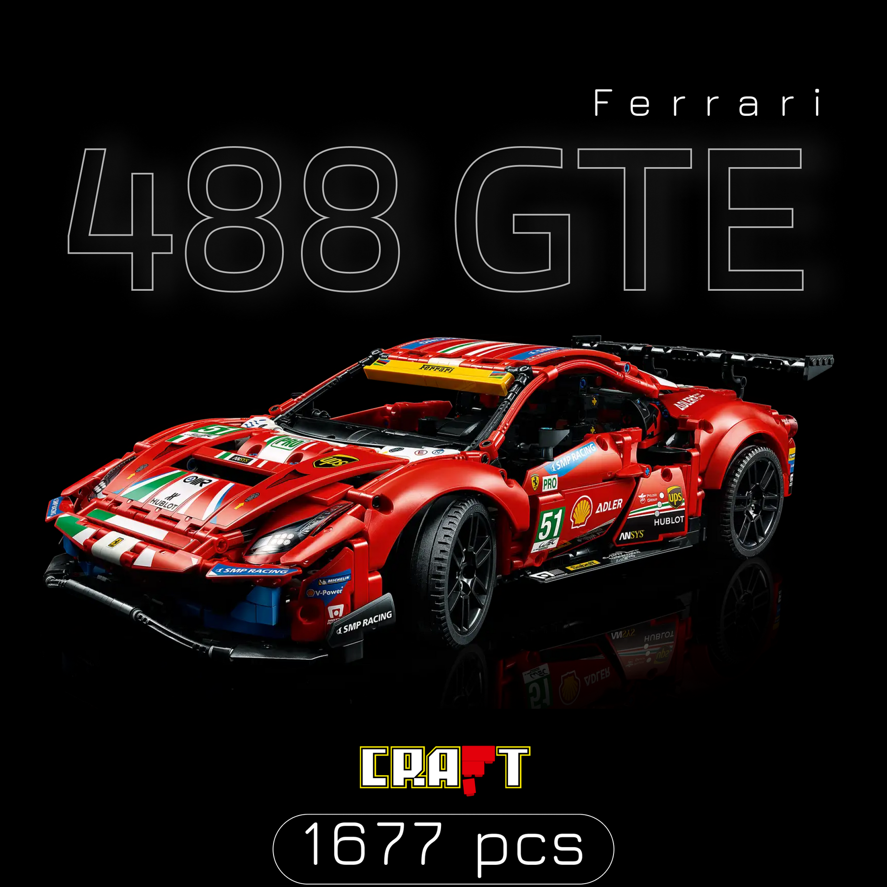 Ferrari 488 GTE (1677 pçs) OFF