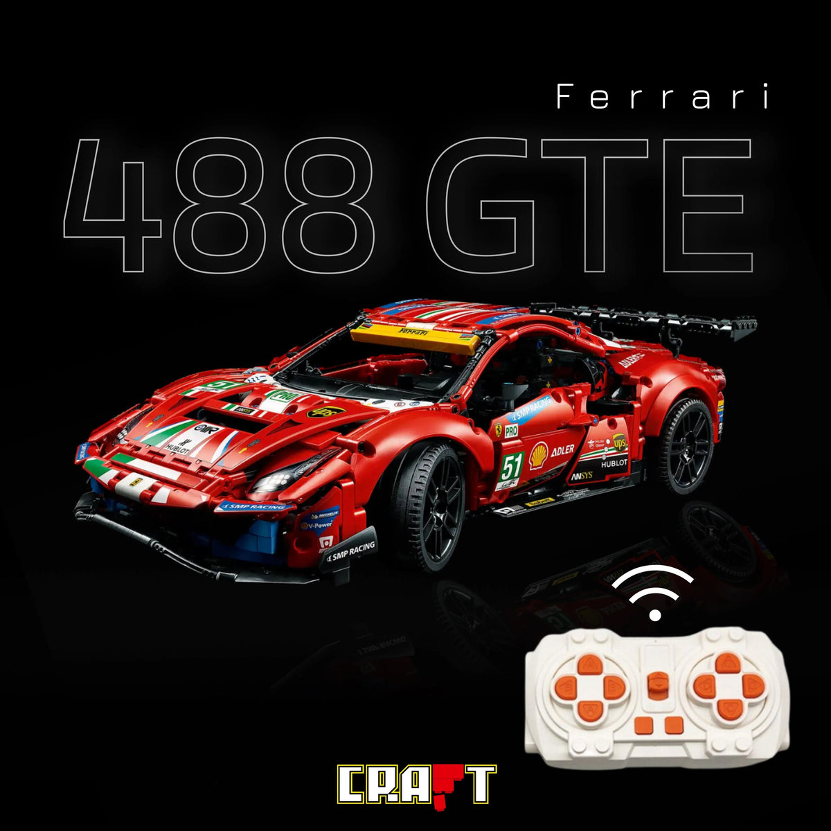 Ferrari 488 GTE (1677 peças)