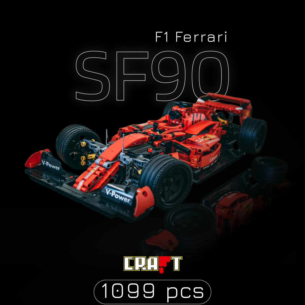 Fórmula 1 - Ferrari SF90 Vermelha (1099 pcs)