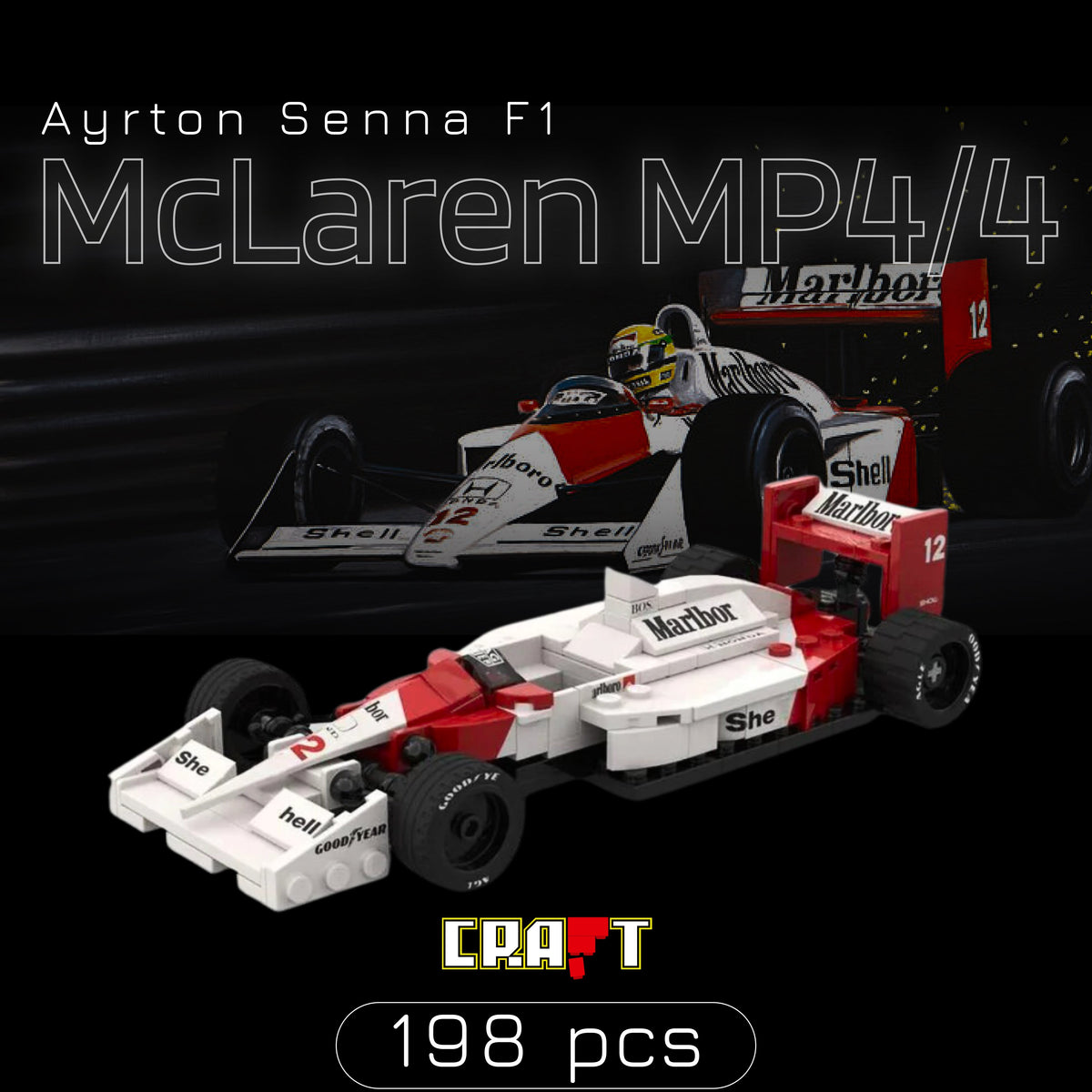 Fórmula 1 - McLaren MP4/4 Senna (198 pçs)