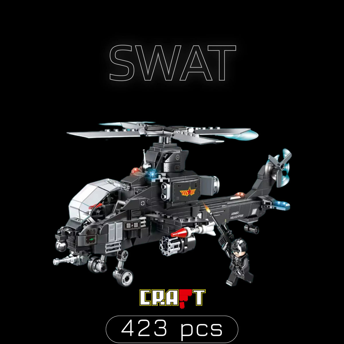 Helicóptero SWAT (423 pçs)