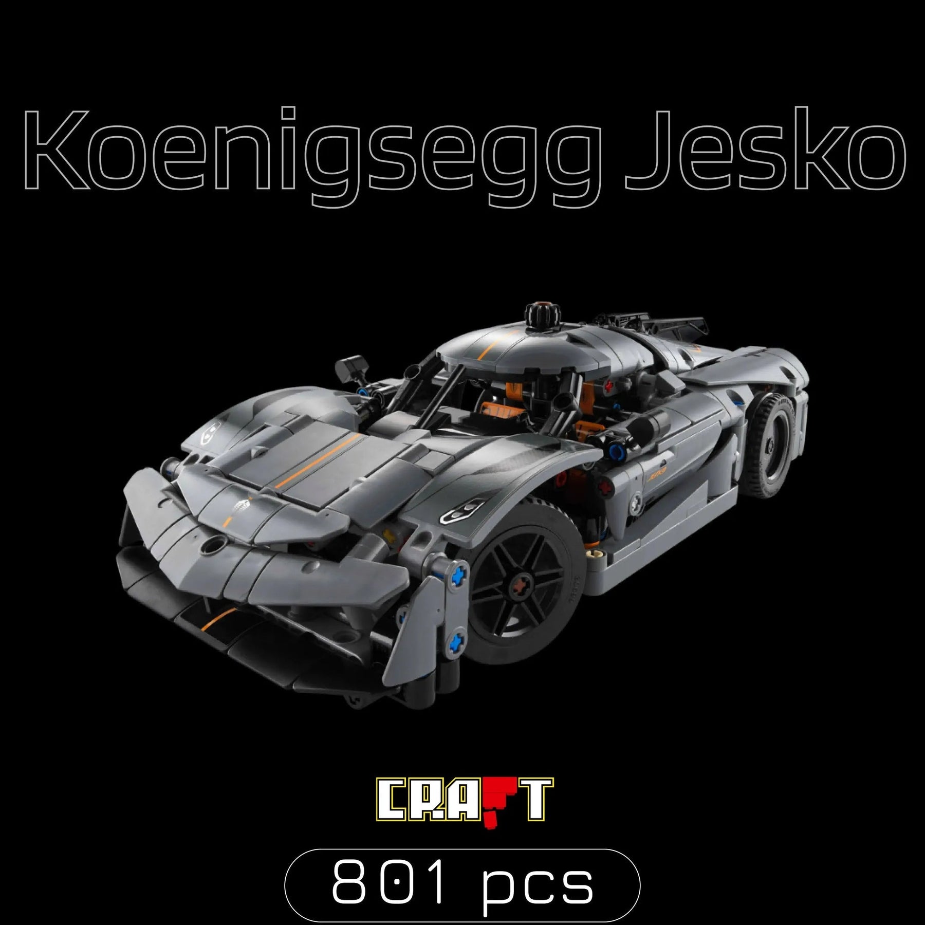 Hypercar Koenigsegg Jesko (801 pçs)