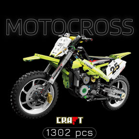 Moto de Motocross (1302 peças)