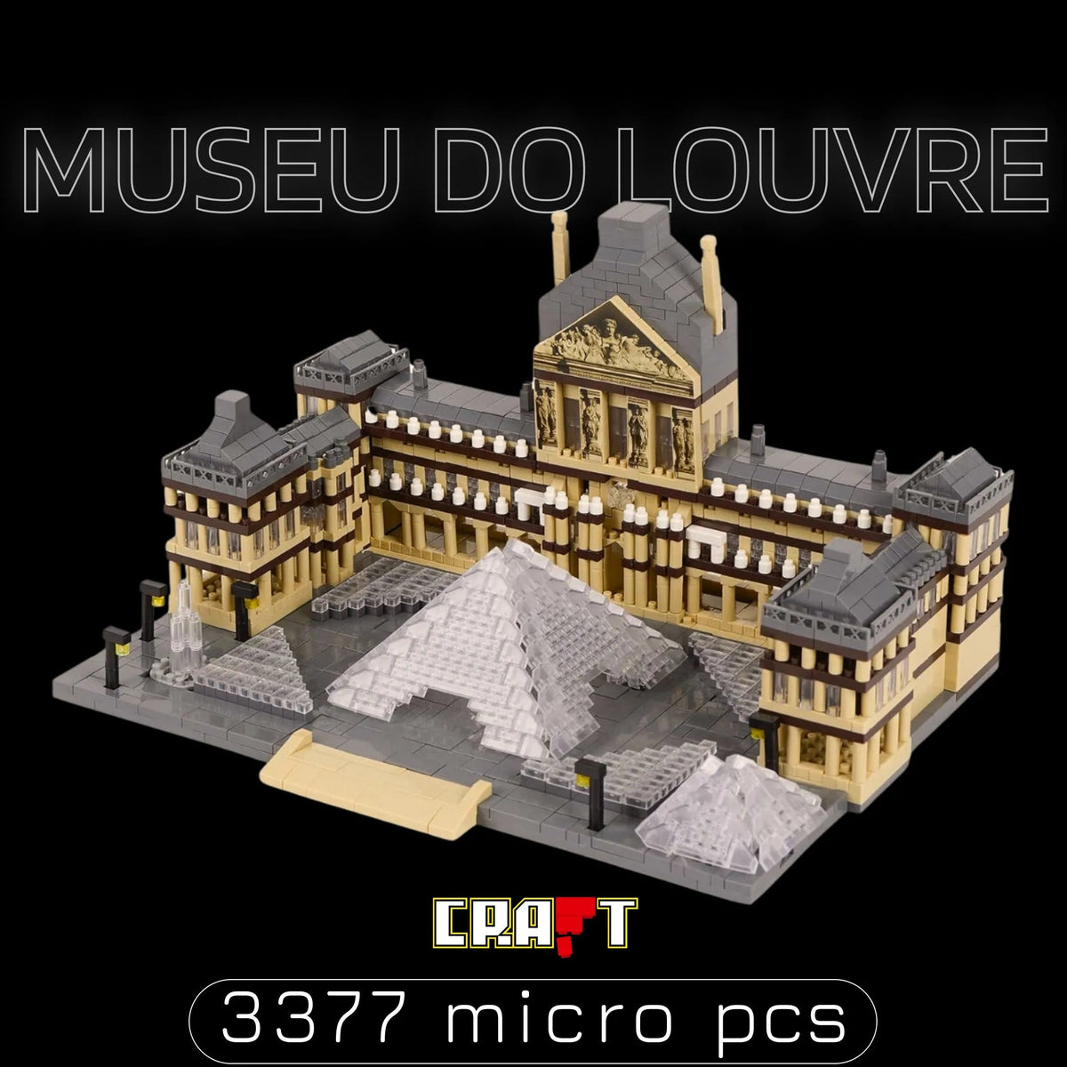 Museu do Louvre (3377 micro-peças)